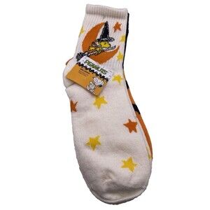 NEW Peanuts Snoopy Woodstock Linus Halloween Novelty Crew 3 Pairs Of Socks